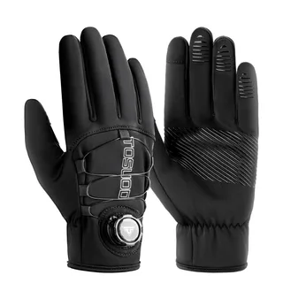 Warm And Windproof Mountain Road Bicycle Electric Bike Long Finger Riding Gloves - Sheepskin Palm Pad