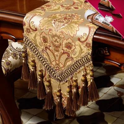 European style American Tablecloth Fabric Set Lightly Luxurious King Gold - Shop at LoveMi