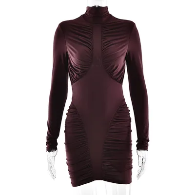 High neck Leopard Print Tight Backless Bodycon Dress Leopard - Shop at LoveMi