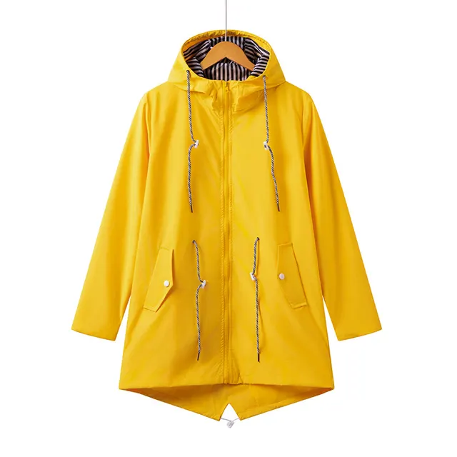 Women's Lightweight Spring And Autumn Outdoor Windbreaker Coat Yellow - Shop at LoveMi