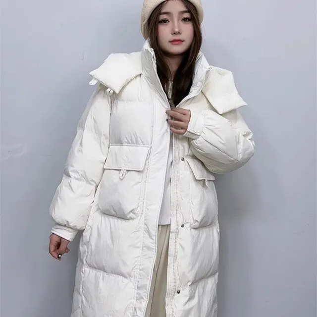 Jacket High-grade Thick Women's Long Section - White