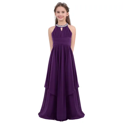 Chinese style Princess Dress Girl Birthday Party Host Purple - Shop at LoveMi