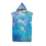 Beach Sun Protection Changing Hooded Cloak, Wearable Beach Swimming Towel - Color1-74×110 Flannel