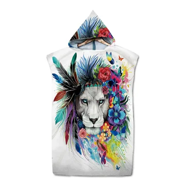 Beach Sun Protection Changing Hooded Cloak, Wearable Beach Swimming Towel Color22 74×110 Fiber - Shop at LoveMi