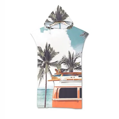 Beach Sun Protection Changing Hooded Cloak, Wearable Beach Swimming Towel Color34 74×110 Fiber - Shop at LoveMi