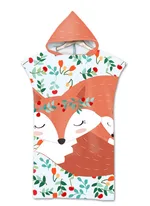 Beach Sun Protection Changing Hooded Cloak, Wearable Beach Swimming Towel - Color39-74×110 Flannel