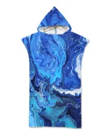 Beach Sun Protection Changing Hooded Cloak, Wearable Beach Swimming Towel - Color40-74×110 Flannel