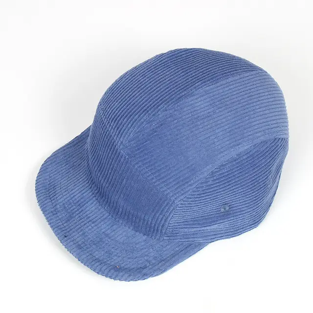 Pure Cotton Corduroy Five panel Cap Short Brim 5 panel Baseball Cap Denim Blue - Shop at LoveMi