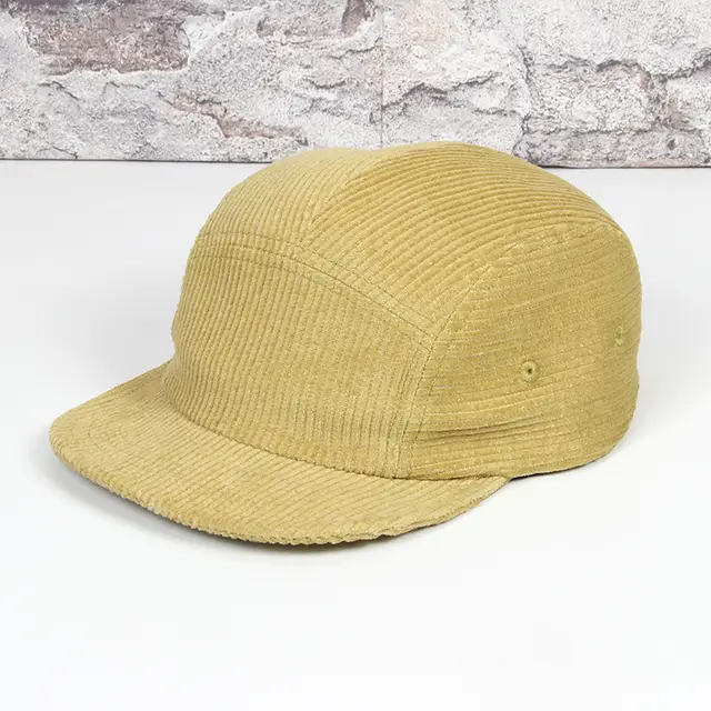 Pure Cotton Corduroy Five panel Cap Short Brim 5 panel Baseball Cap Khaki - Shop at LoveMi