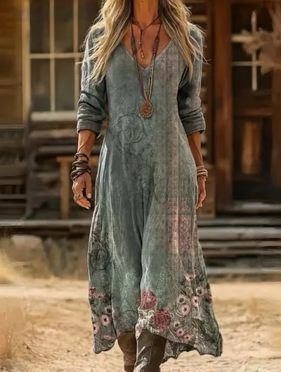 Elegant Digital Print Dress For Women Picture 8 M - Shop at LoveMi