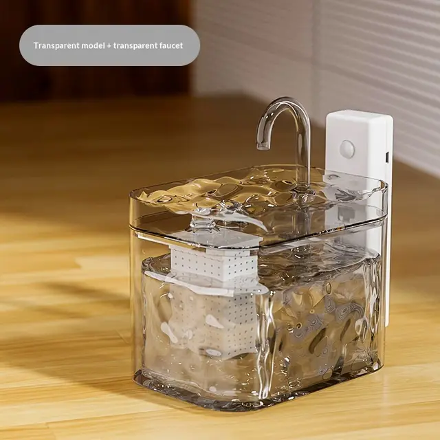 Cat Wireless Induction Automatic Circulation Smart Water Dispenser Transparent Bend Pipe - Shop at LoveMi