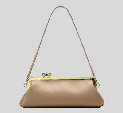 Mirror Baguette High end Spherical Metal Block Clip Bag Khaki - Shop at LoveMi