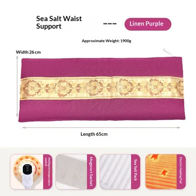 Mugwort Sea Salt Hot Compress Coarse Salt Bag Electric Moxibustion Therapy Elegant Purple - Shop at LoveMi