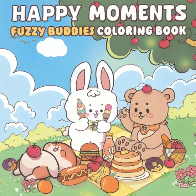 Coloring Book For Adults And Teens Cute Animal Characters Book Easy to start Coloring Book Happy Times - Shop at LoveMi