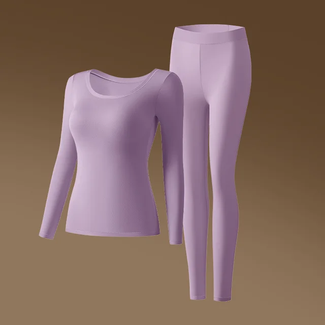 Seamless Thermal Underwear Set For Women Purple - Shop at LoveMi