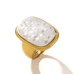 Gold Square White