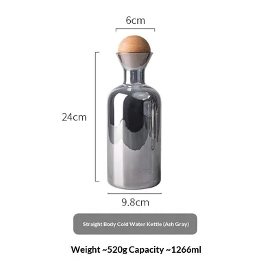 Nordic Creative Straight Transparent Glass Water Liter Smoky Gray Water Pitcher - Shop at LoveMi