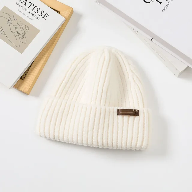 Wool Blend Beanie For Women In Autumn And Winter White - Shop at LoveMi