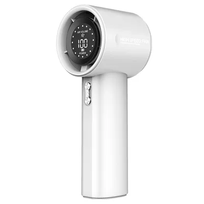 Simple Handheld USB Charging High speed Turbo Fan Gs1 Pearl White - Shop at LoveMi