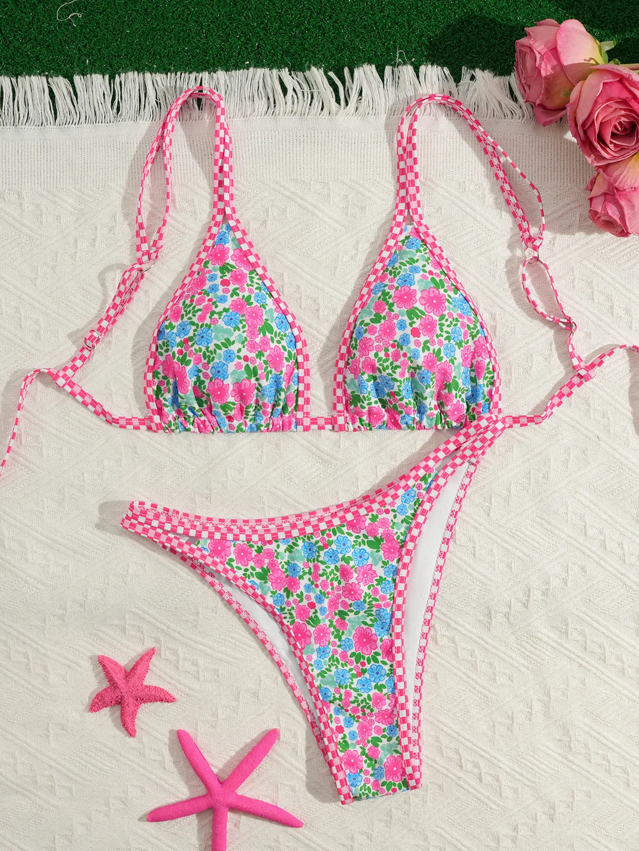 Printed Sexy Bikini Swimsuit For Women Bili - Floral - View 1
