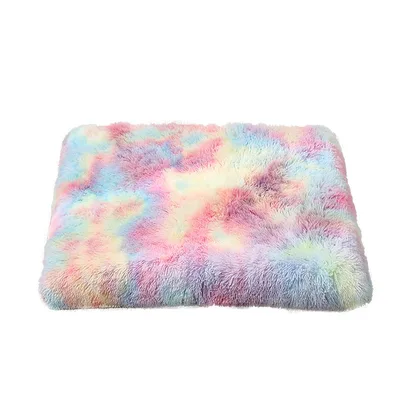 Detachable Cat Mat And Dog Bed Tie Dyed Rainbow - Shop at LoveMi