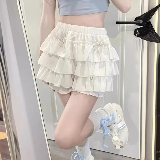Pumpkin Pants Puff Half Dress Cake Skirt Girl White - Shop at LoveMi
