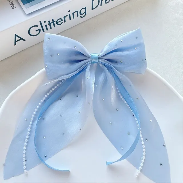 Girl Super Fairy Bow Hairpin Sky Blue - Shop at LoveMi