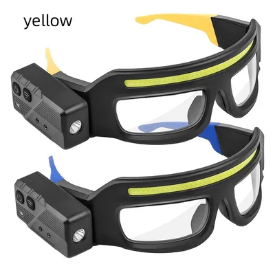 Multi functional Glasses Light, Type C Charging Warning Headlamp Yellow - Shop at LoveMi