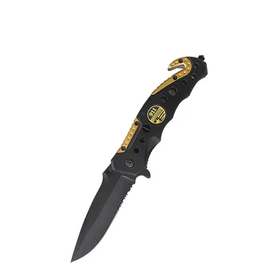 Outdoor Multi function Folding Knife Portable Wilderness Survival Yellow - Shop at LoveMi