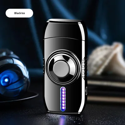 Colorful Light Spinning Top Sound activated Dual arcing Lighter For Nighttime Use Black Ice - Shop at LoveMi