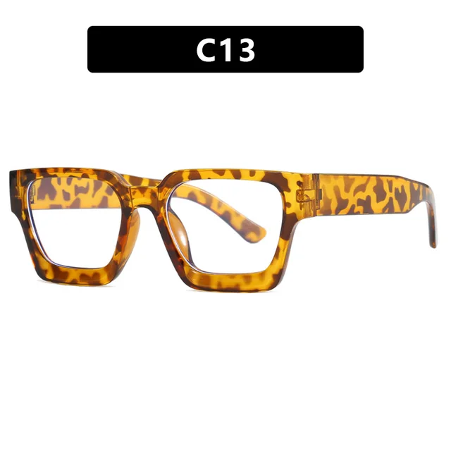 Retro Square Sunglasses For Women White Leopard Grain - Shop at LoveMi