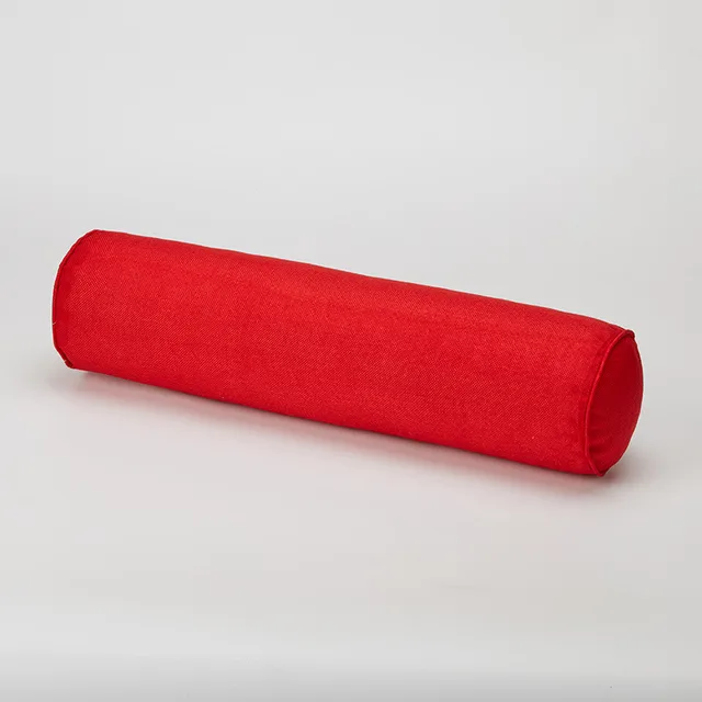 Solid color Cotton linen Cylindrical Backrest Cushion For Office Sofas - Shop at LoveMi