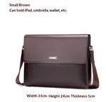 Trendy Men's Business Office And Casual Large-capacity Leather Bag - Lemon Color-Small Size - View 1
