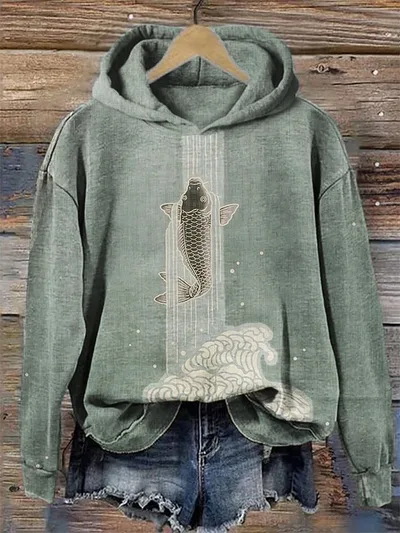 3D Digital printed Sweatshirt For Women Loose fitting Casual Pullover 416Style S - Shop at LoveMi