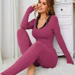 Slimming, High-end Knit Top - Rose Red