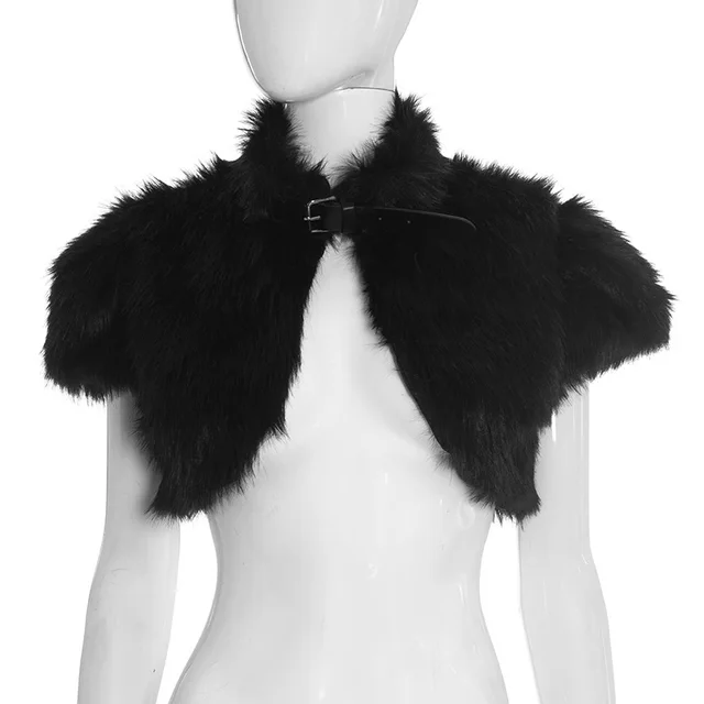 Women's Solid Color Sexy Fuzzy Short Top With Straps Black - Shop at LoveMi