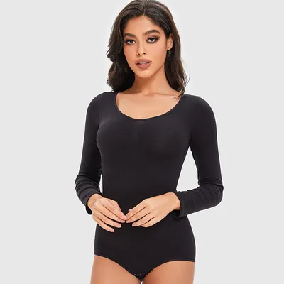 Shapewear Bodysuit Long sleeve Lingerie For Women Black - Shop at LoveMi