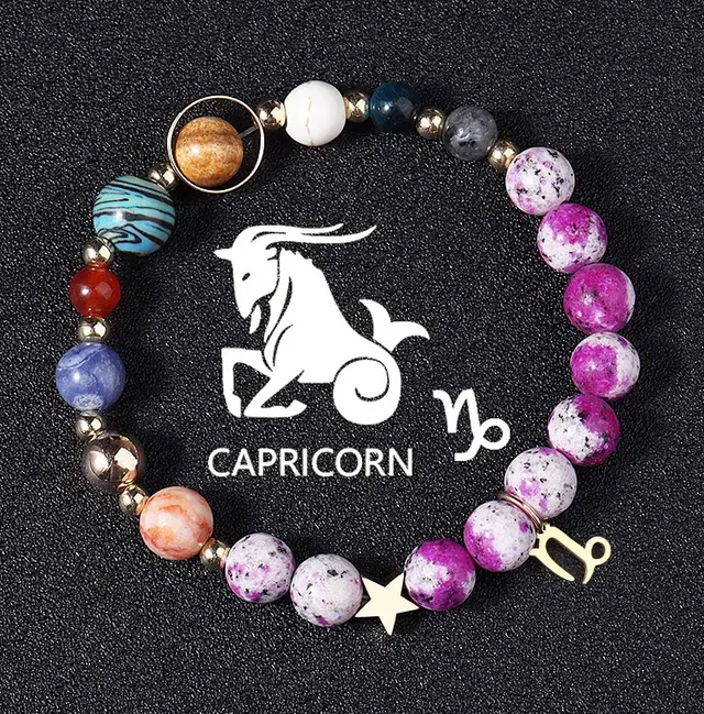 Natural Stone Beaded Bracelet Capricorn - Shop at LoveMi