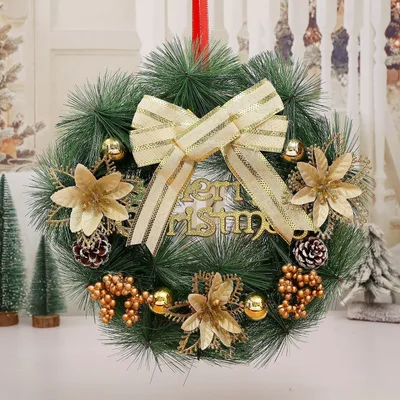 Christmas Ornaments Wreaths And Garlands Fd 30Cm 03 - Shop at LoveMi