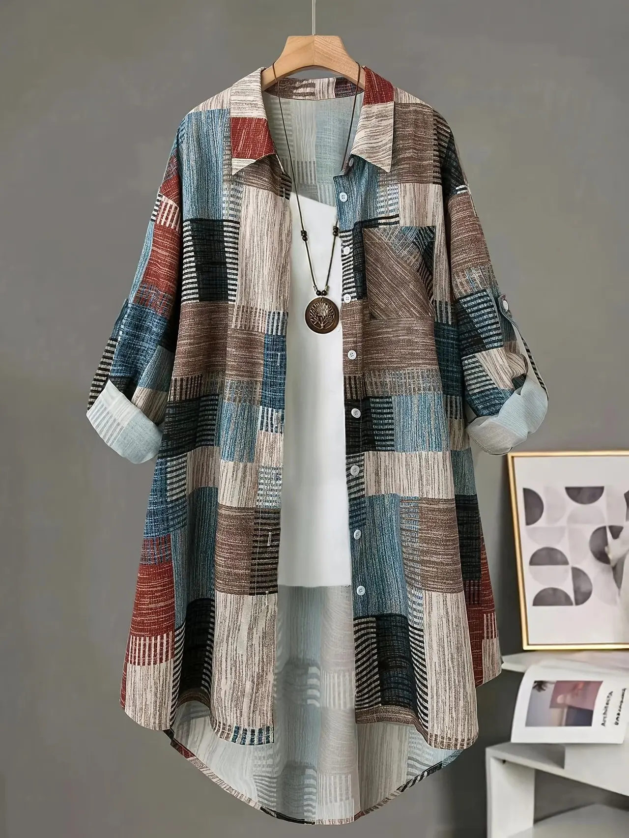 Retro Color-block Casual Outdoor Clothingfresh Comfortable And Stylish - Main Picture