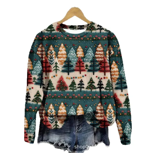 Women's Loose fit Crew neck Long sleeve Top Pprt Ns Ylwy 308 - Shop at LoveMi