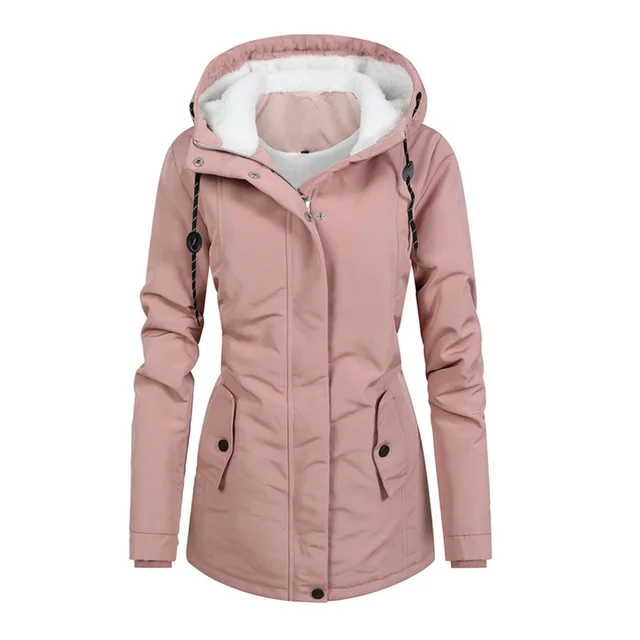 New Autumnwinter Cotton padded Coat For Women Pink - Shop at LoveMi