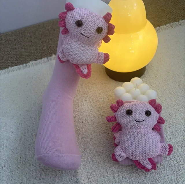 Cross border Animal Socks Plush Crochet Cute Animal Axolotl - Shop at LoveMi