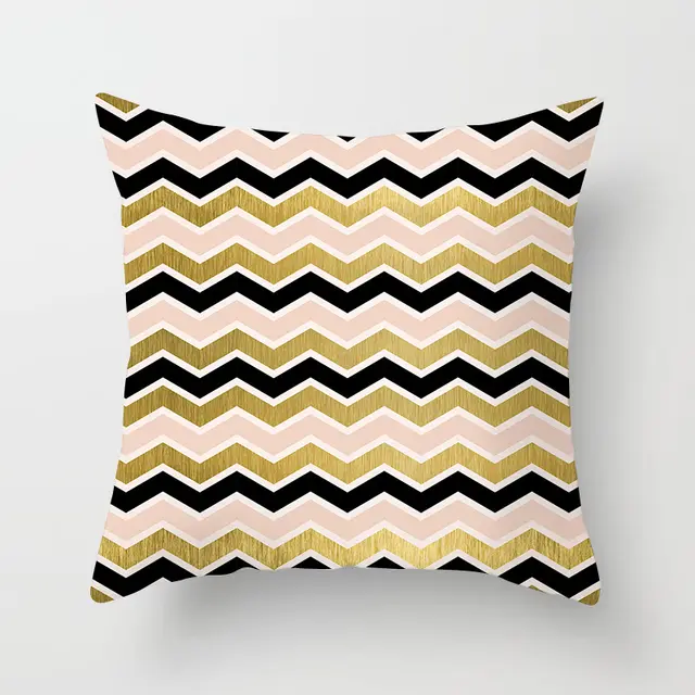 Nordic style Golden Geometric print Sofa Cushion Cover From Ins Tpr05716 - Shop at LoveMi