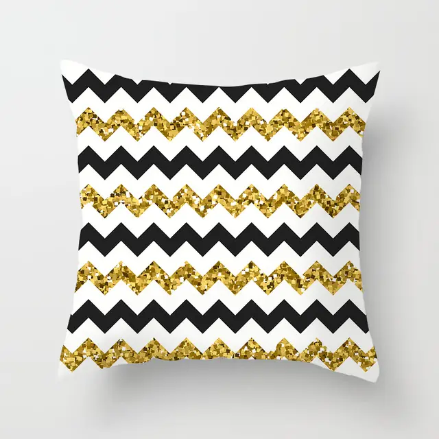Nordic style Golden Geometric print Sofa Cushion Cover From Ins Tpr05726 - Shop at LoveMi