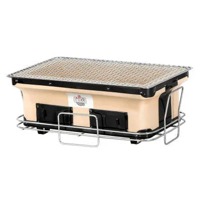 Japanese style Clay Barbecue Charcoal Stove, Hot Pot, Grilled Skewers, Tea boiling Stoveperfect For Japanese And Korean Cuisine Rectangular Furna... Rectangular Furnace Black - Shop at LoveMi