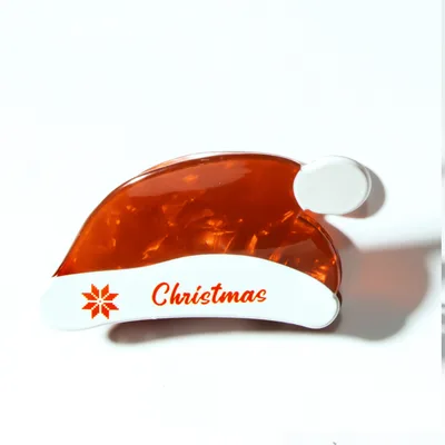 Christmas Hat Themed Elk Decorative Hair Clips Red Christmas Hat - Shop at LoveMi