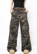 American Retro Washed Camouflage Cargo Pants For Men And Women - Camouflage Color