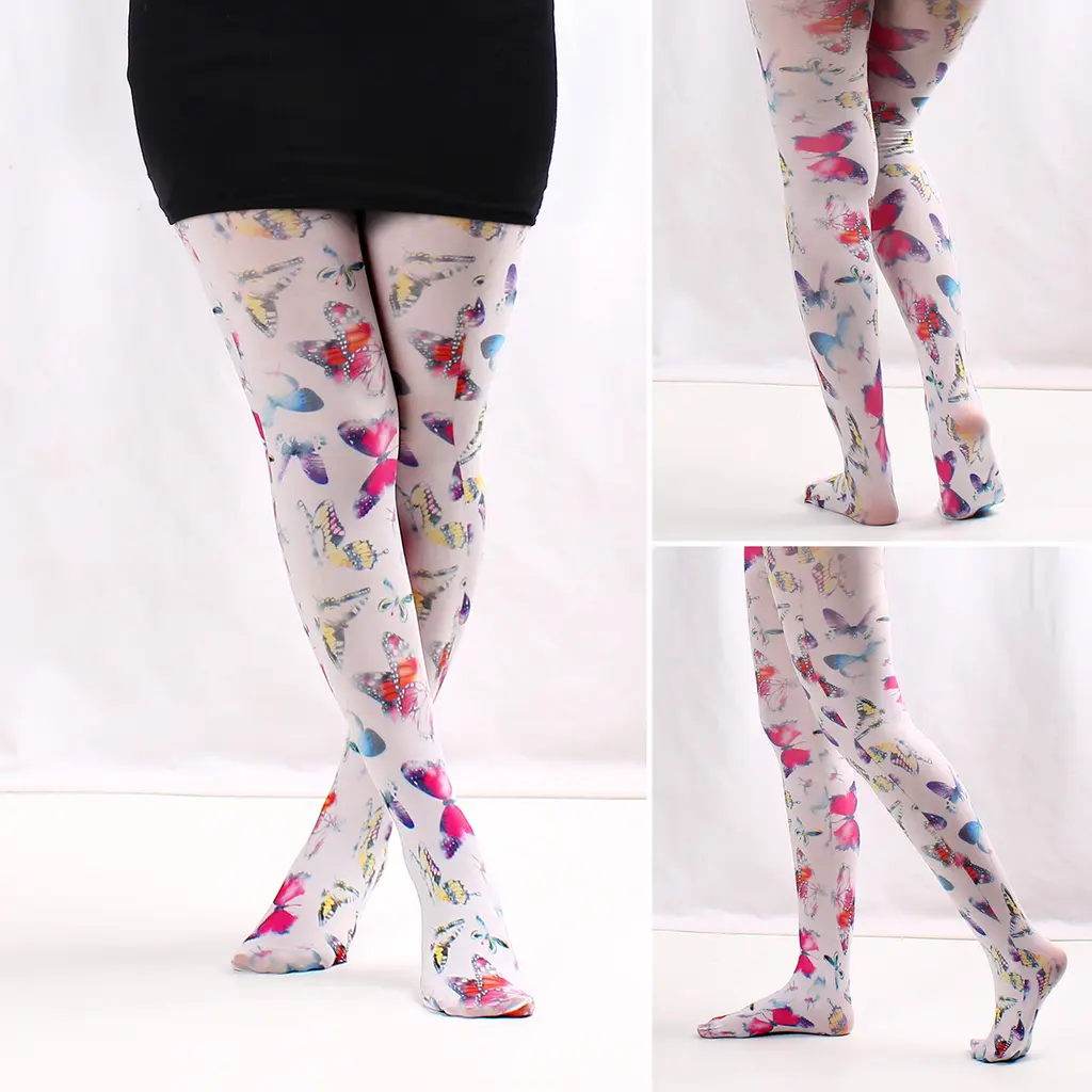 Spring And Autumn Versatile Printed Tights - Average Size