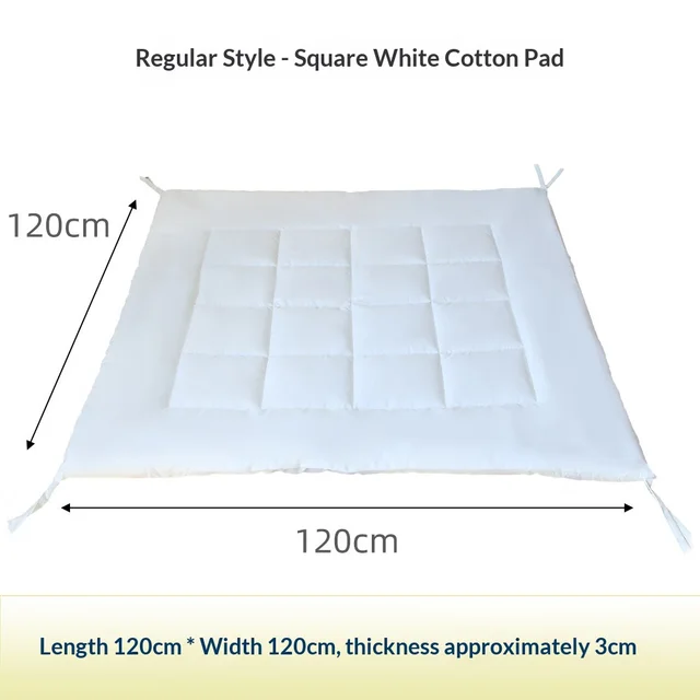 Square Cotton Crawling Mat For Babies Home Use White - Shop at LoveMi